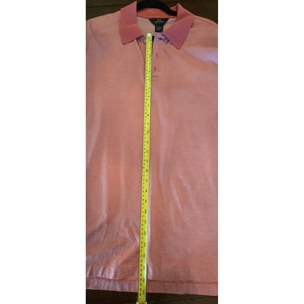 Brooks Brothers 346 Men's Sz L Polo Golf Shirt  Mercerized Cotton Coral P2P 22‎ - Picture 6 of 9